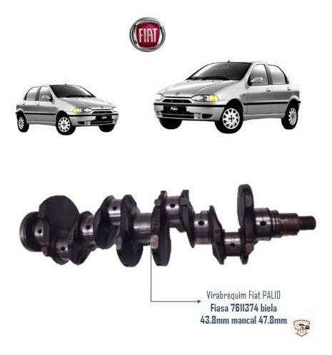 Virabrequim Fiat Fiasa 7611374 Biela 43.8mm Mamcal 47.8mm