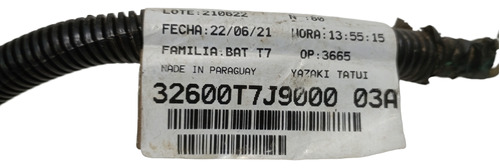 Cabo Negativo Bateria Com Sensor Honda Hrv 2016 A 2021