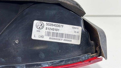 Lanterna Led Traseira Tampa Vw Golf Tsi 14 Até 19 L Esquerdo