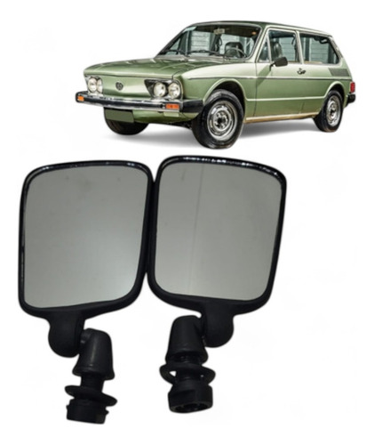 Par Espelho Retrovisor Externo Vw Brasília 1975 A 1982