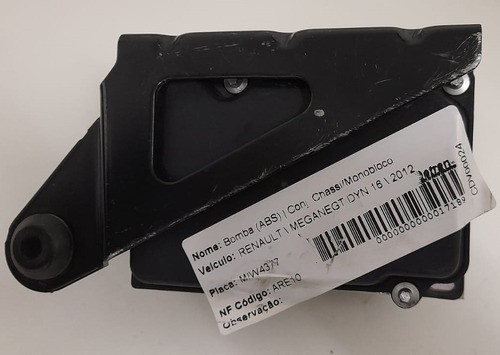 Módulo Abs Renault Megane 2012 - 0265232067