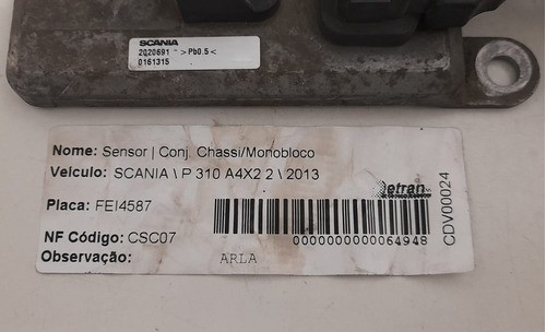 Sensor Nox Arla Scania Serie 5 - 2020691