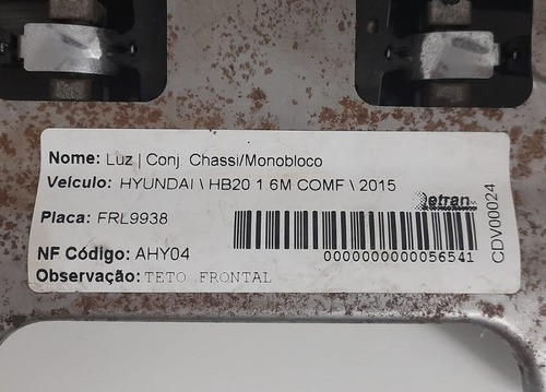 Luz Interna Hyundai Hb20 1.6 2015