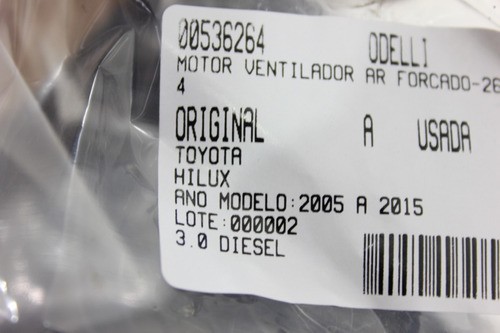 Motor Ventilador Ar Forçado Hilux 05/15 Usado (264)