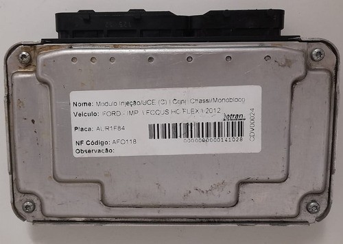 Módulo Injeção Ford Focus Flex 2012 - 0261s04703