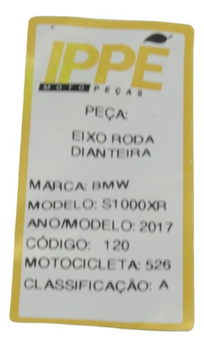 Eixo Roda Dianteiro Bmw S1000xr 2017 (526)