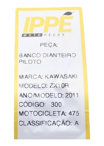 Banco Dianteiro Piloto Kawasaki Zx10r (475) 2011