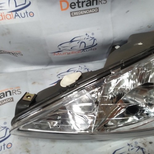  Farol Peugeot 206 2003/07 Crom Lente Raiada F/simples 5997