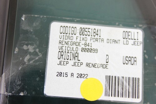 Vidro Fixo Porta Diant Ld Jeep Renegade 15/22 Usado (841)