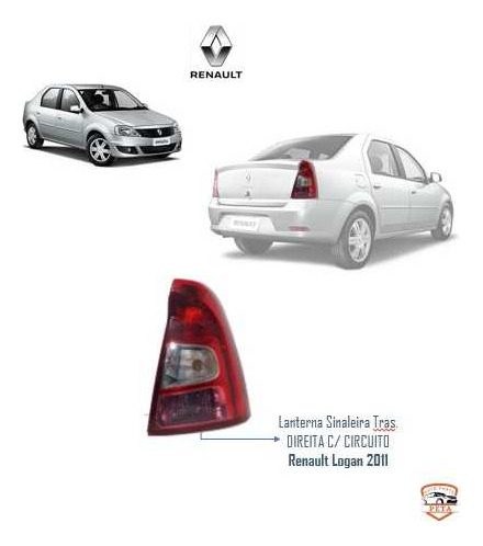 Lanterna Renault Logan 2011 2013 Traseira Direita Original