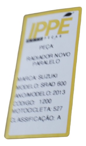 Radiador Novo Paralelo Suzuki Srad 600 2013 (527)