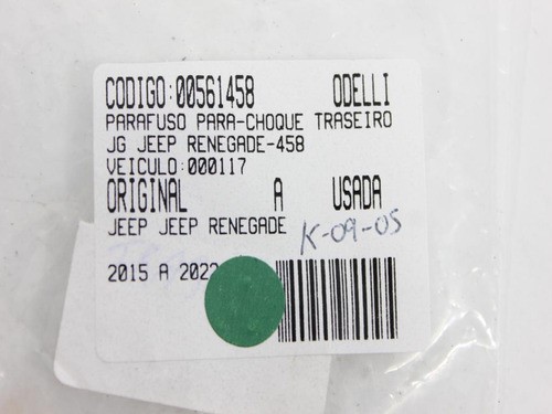 Parafuso Para-choque Tras Jg Jeep Renegade 15/22 Us (458)