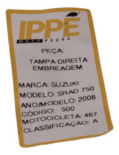 Tampa Direita Embreagem  Suzuki Srad 750 Ano 2008(467)