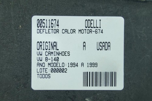 Defletor Calor Motor Vw 8-140 94/99 Usado (674)