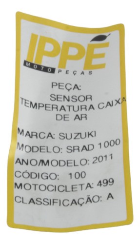 Sensor Temperatura Caixa De Ar  Suzuki Srad 1000 2011 (499)