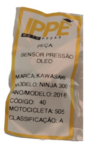 Sensor Pressão Óleo  Kawasaki Ninja 300 2016 (505)