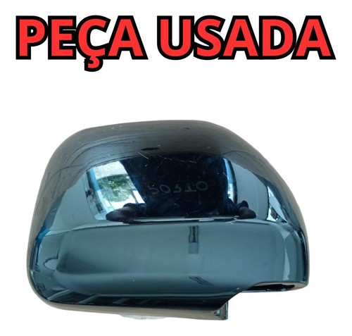 Capa Espelho Retrovisor Ld Mitsubishi L200 Tr4 10/15 Preto  