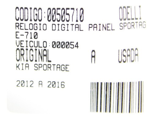 Relógio Digital Painel Sportage 12/16 Usado (710)