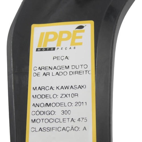 Carenagem Duto De Ar Lado Direito Kawasaki Zx10r (475) 2011