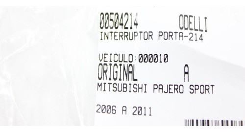 Interruptor Porta Mitsubishi Pajero Sport 2006-2011 Us (214)