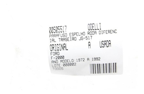 Parafuso Espelho Roda Dif Tras Jg F-2000 72/92 Us (517)