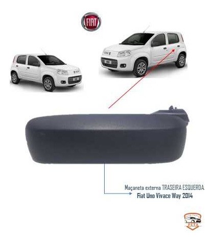 Maçaneta Externa T/esq. Fiat Uno Vivace Way 2014