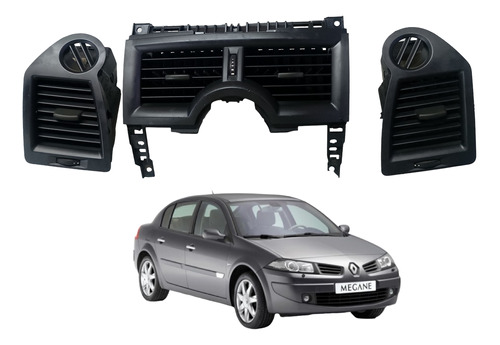 Kit Jogo Difusor Ar Megane 2007 2008 2009 2010 2011 2012