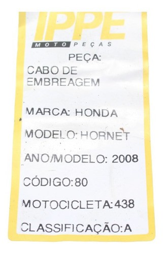 Cabo Embreagem Honda Hornet (438)