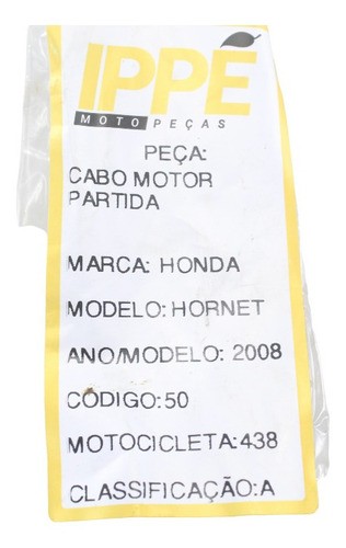 Cabo Motor Partida  Honda Hornet (438)