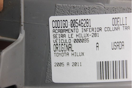 Acabamento Inferior Coluna Traseira Le Hilux 05/11 (281)