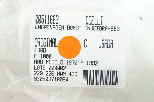 Engrenagem Bomba Injetora F-1000 72/92 Usado (663)