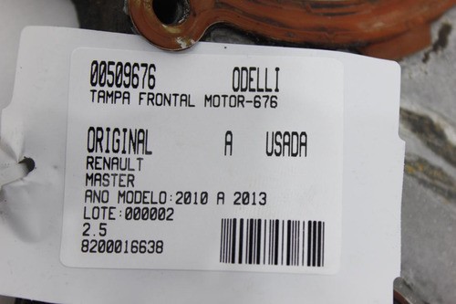 Tampa Frontal Motor Master 10/13 Usado (676)