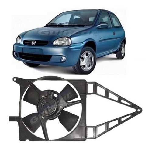 Ventoinha Com Defletor Radiador Corsa 1994 À 2002 - Sem Ar