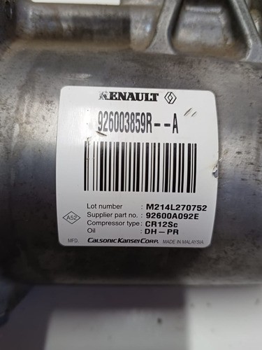 Compressor Ar Condicionado Renault Duster 2.0 2016 2017 2018