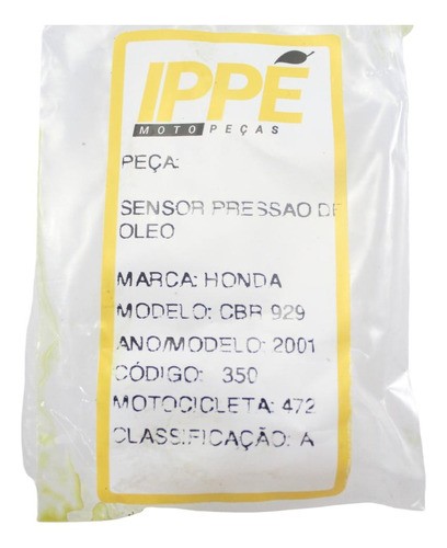 Sensor Pressão De Oleo Honda Cbr (472) 2001