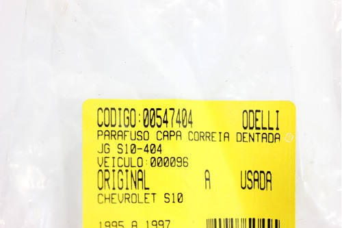 Parafuso Capa Correia Dentada Jg S10 95/97 Usado (404)