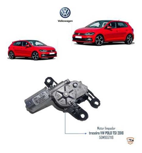 Motor Limpador Traseiro Vw  Polo Tsi 2018 5gm955711b