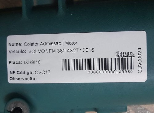 Coletor De Admissão Volvo Fm 380 2016 - 21839408