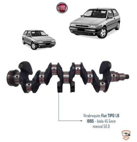 Eixo Virabrequim Motor Fiat Tipo Tipo 1.6 1994 1995 1996