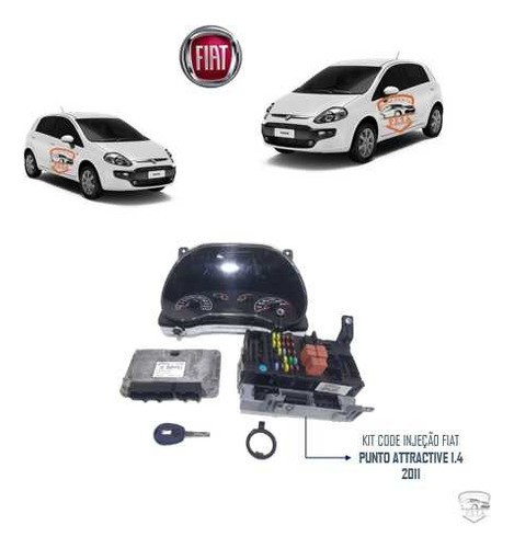 Kit Code Injeção Fiat Punto Attractive 1.4 2011 