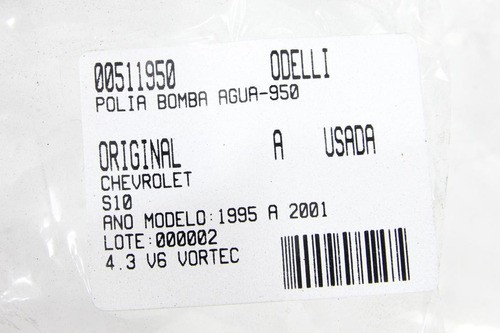 Polia Bomba Água S10 95/01 Usado (950)