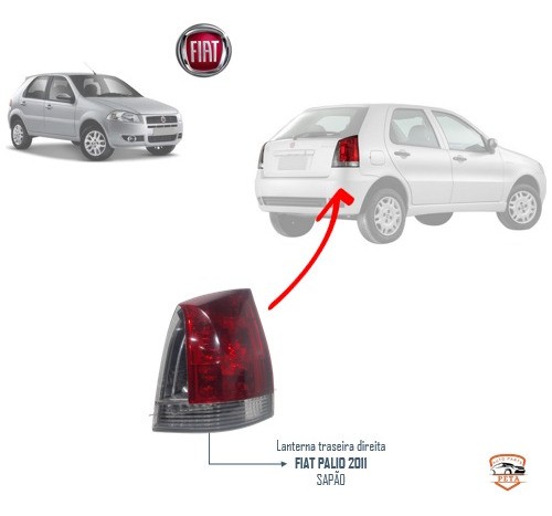 Lanterna Traseira Direita  Fiat Palio 2011 Sapão