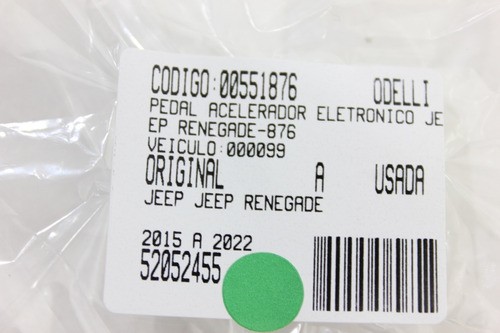 Pedal Acelerador Eletrônico Jeep Renegade 15/22 Usado (876)