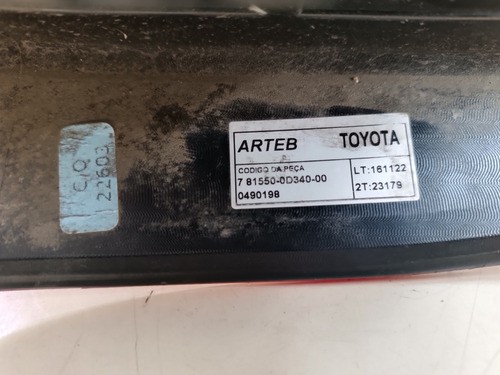 Lanterna Traseira Direita Toyota Etios 2013 2014 2015 A 2017