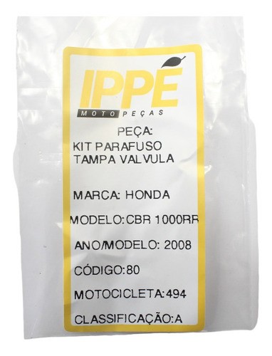 Parafuso Tampa Válula Kit  Honda Cbr 1000 Rr (494)