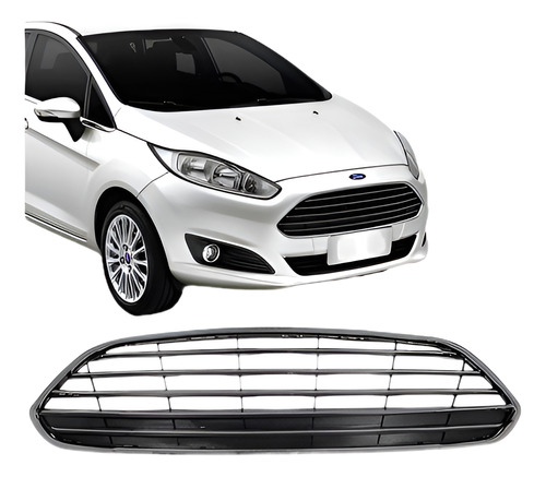 Grade Dianteira Friso Cinza New Fiesta Titanium 13/... 21020