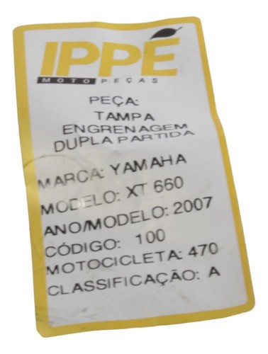 Tampa Engrenagem Dupla Partida Yamaha Xt 660 (470) 2007