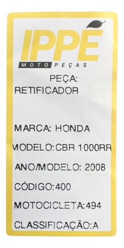 Retificador  Honda Cbr 1000 Rr (494)