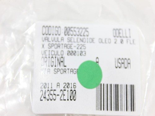 Válvula Selenoide Óleo 2.0 Flex Sportage 11/16 (225)