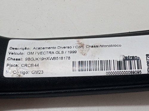 Puxador Porta Tras L/e Gm Vectra 98/05 Original